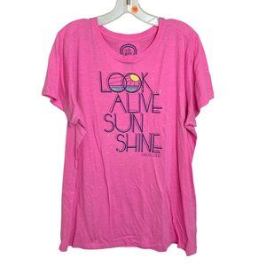Life is Good Look Alive Sun Shine Paint Splatter Tee Shirt Women's Size XXL